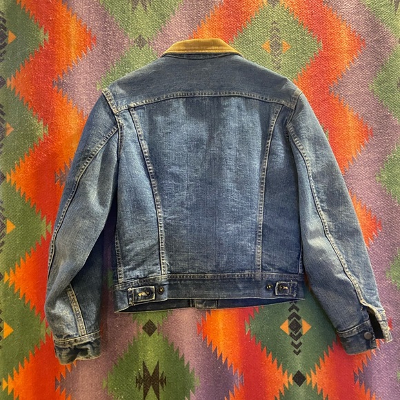 VINTAGE LEE STORM RIDER 80s WOOL BLANKET LINED DENIM JACKET SIZE MEDIUM - Picture 7 of 7